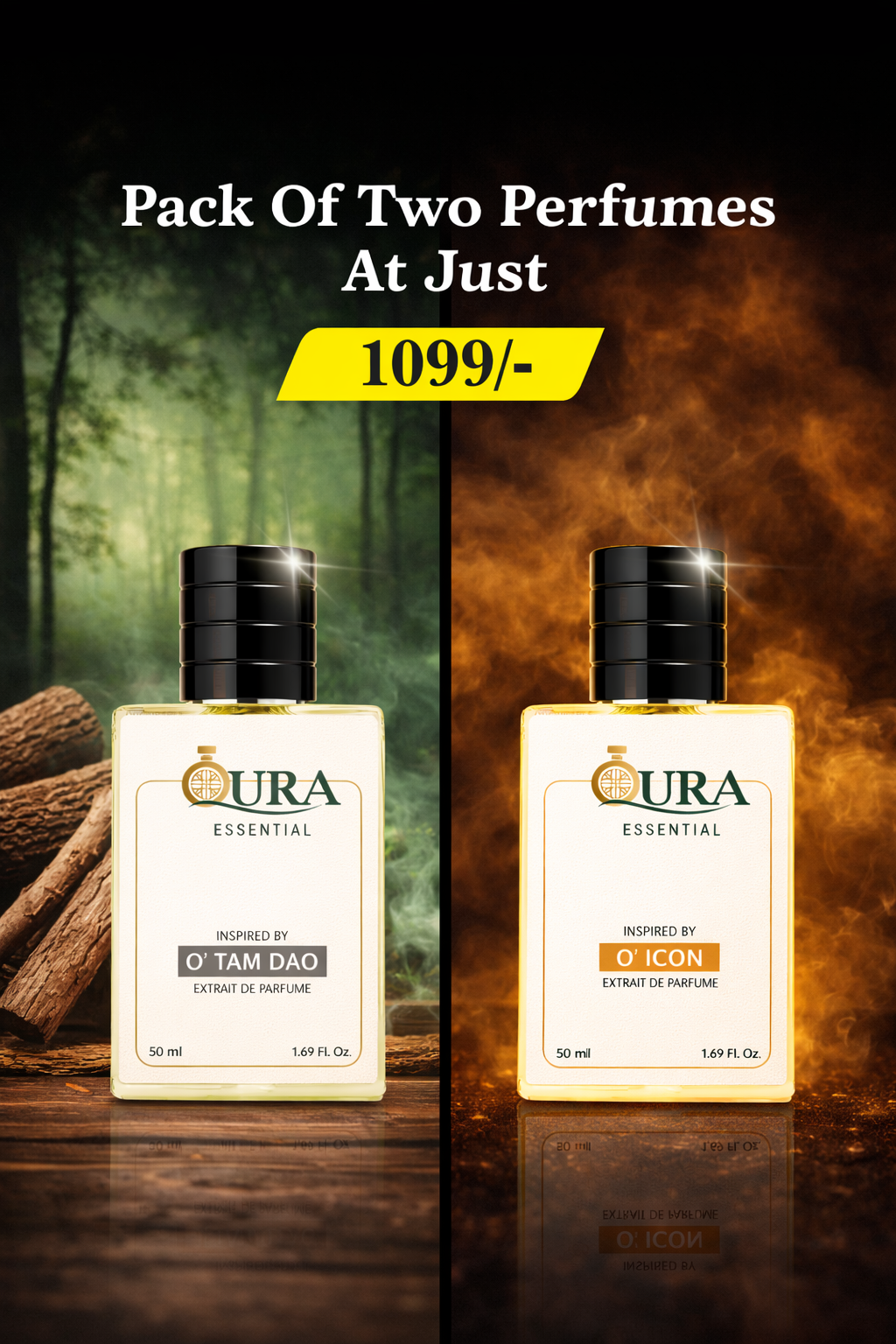 King Of Bollywood Perfume ( Inspired By DIPTQUE TAMDAO & DUNHILL ICON) Pack Of Two Perfumes
